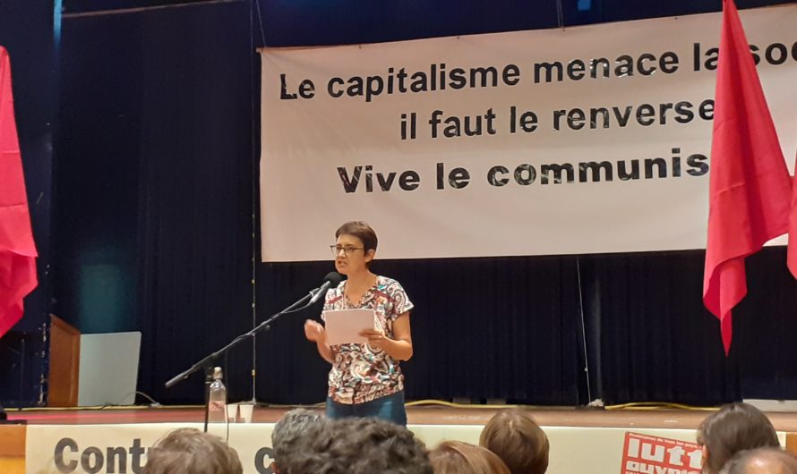 Nathalie Arthaud lance sa campagne à Saint-Fons