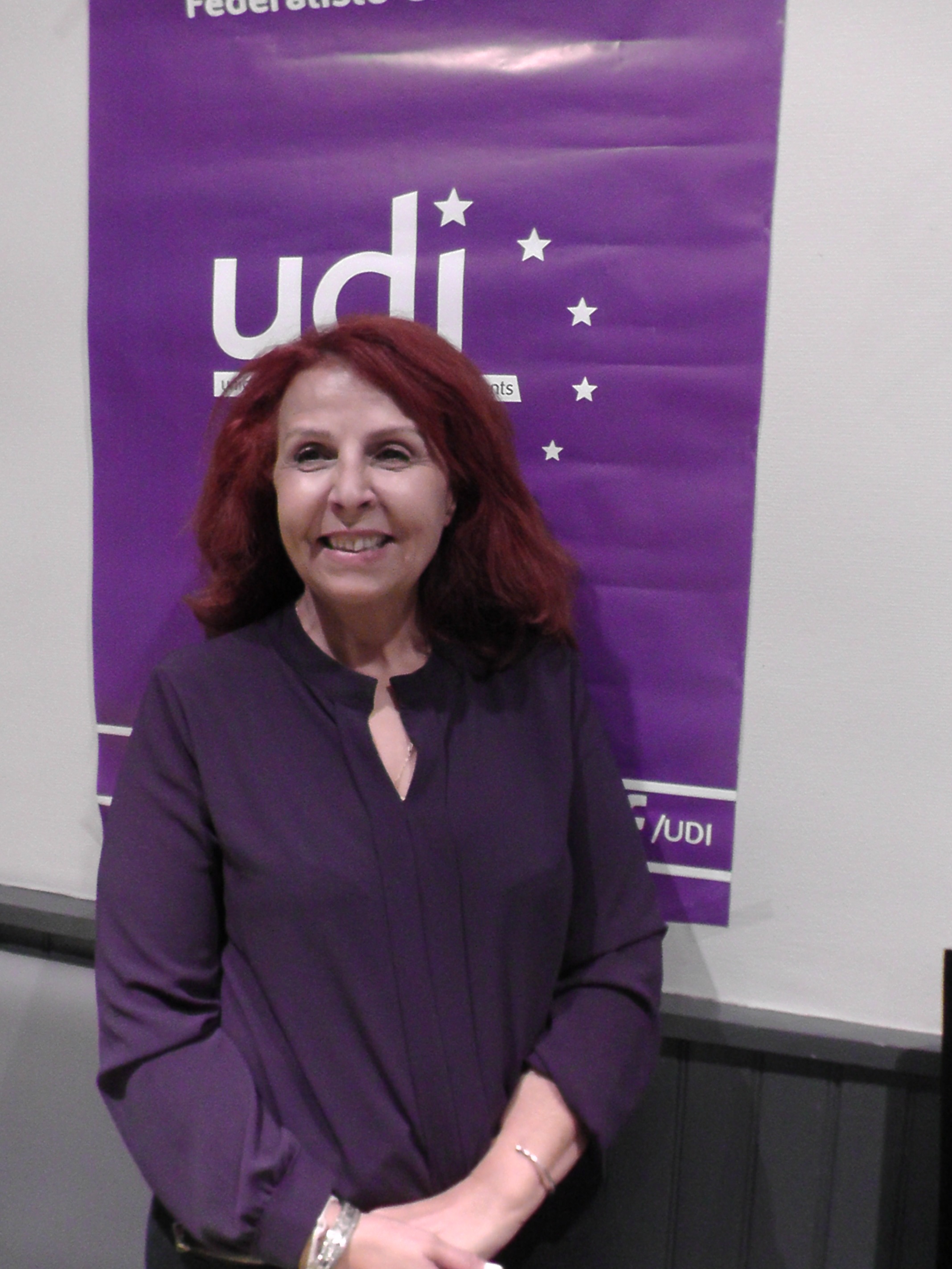 Djida Tazdaït , candidate UDI à l'élection législative dans la première circonscription du Rhône. Photo Alban Elkaïm