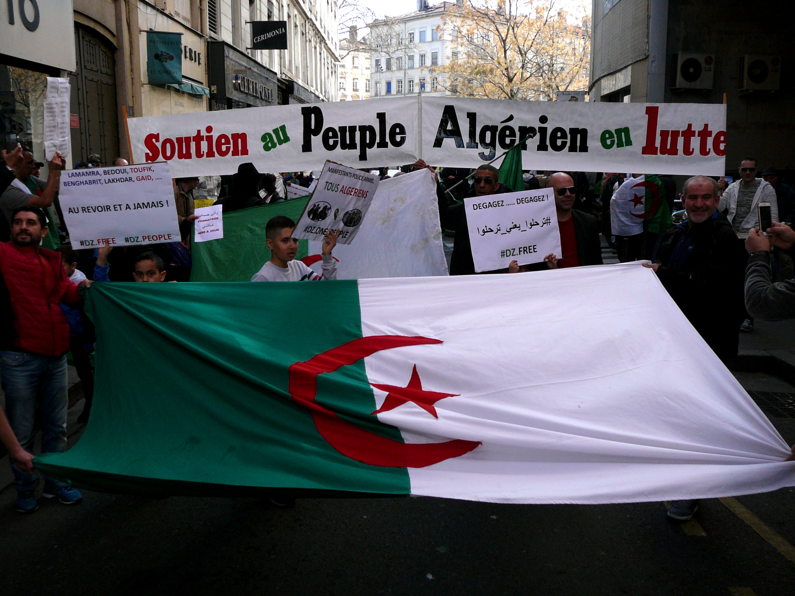 Nouvelle manifestation en soutien au peuple algérien à Lyon